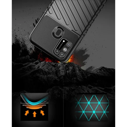 Thunder fokozott védelmet biztosító flexibilis TPU tok HUAWEI P SMART 2021 fekete - 6