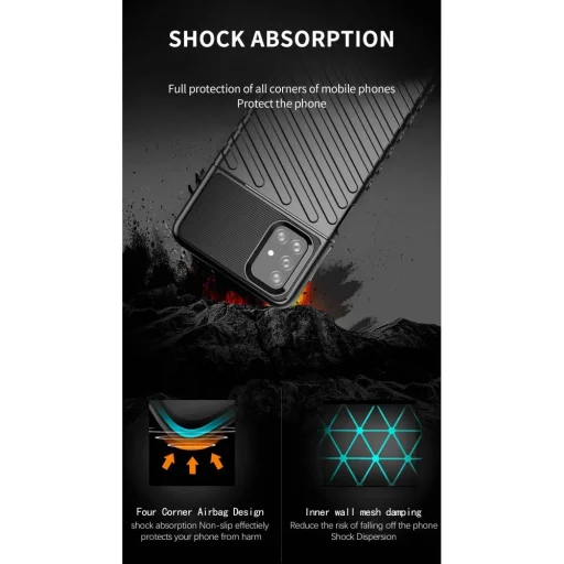 Thunder fokozott védelmet biztosító flexibilis TPU tok SAMSUNG GALAXY M31s fekete - 6