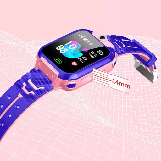 Q12 Gyerek okosóra GPS helymeghatározással pink - 15