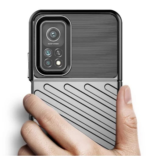 Thunder fokozott védelmet biztosító flexibilis TPU tok XIAOMI MI 10T / 10T PRO fekete - 10