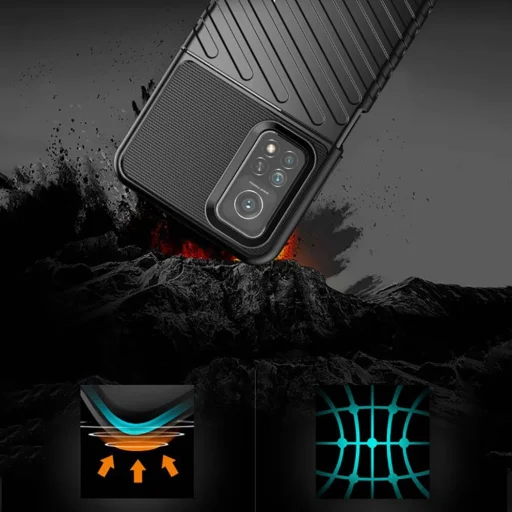 Thunder fokozott védelmet biztosító flexibilis TPU tok XIAOMI MI 10T / 10T PRO fekete - 5