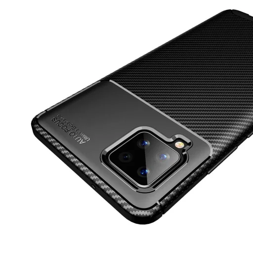 Samsung Galaxy A42 5G Armored szénszál mintájú TPU tok fekete - 7