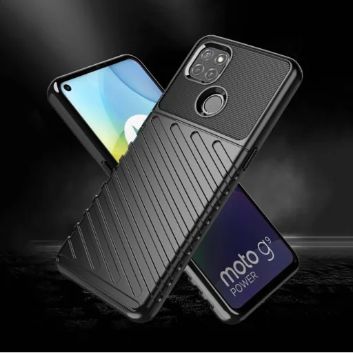 Thunder fokozott védelmet biztosító flexibilis TPU tok MOTOROLA MOTO G9 POWER fekete - 6