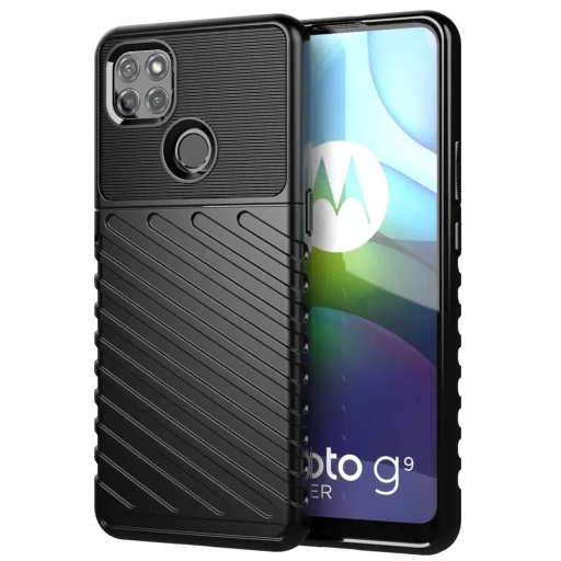Thunder fokozott védelmet biztosító flexibilis TPU tok MOTOROLA MOTO G9 POWER fekete - 1