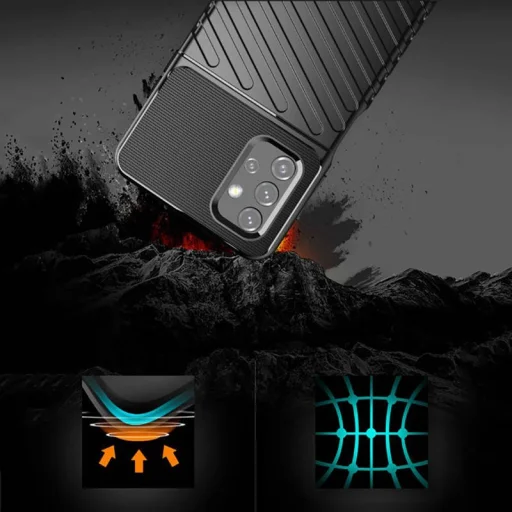SAMSUNG GALAXY A32 5G Thunder fokozott védelmet biztosító flexibilis TPU tok fekete - 6