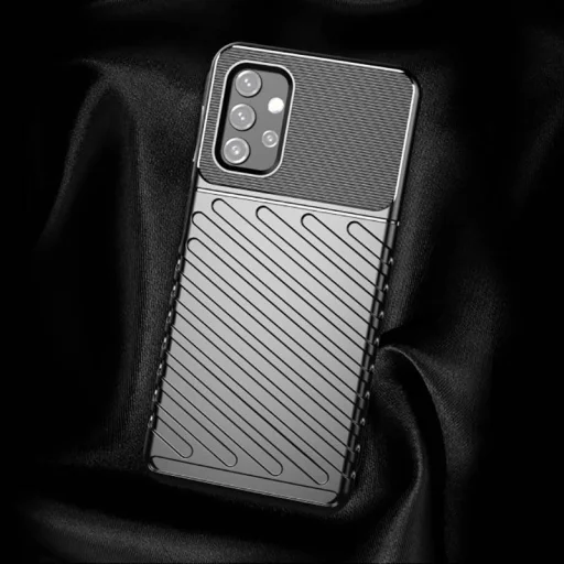 SAMSUNG GALAXY A32 5G Thunder fokozott védelmet biztosító flexibilis TPU tok fekete - 5