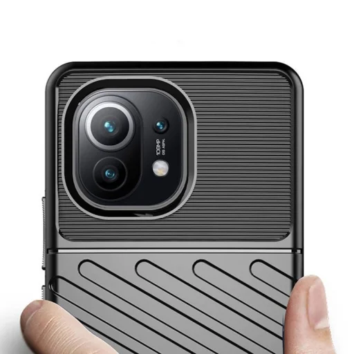 Thunder fokozott védelmet biztosító flexibilis TPU tok XIAOMI MI 11 fekete - 3