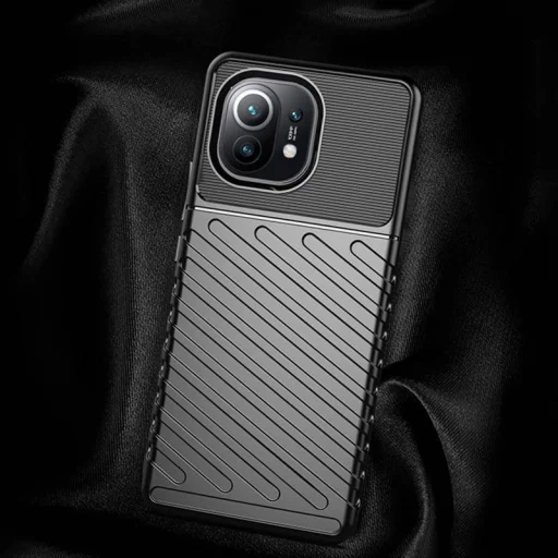 Thunder fokozott védelmet biztosító flexibilis TPU tok XIAOMI MI 11 fekete - 5
