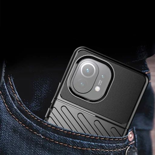 Thunder fokozott védelmet biztosító flexibilis TPU tok XIAOMI MI 11 fekete - 8
