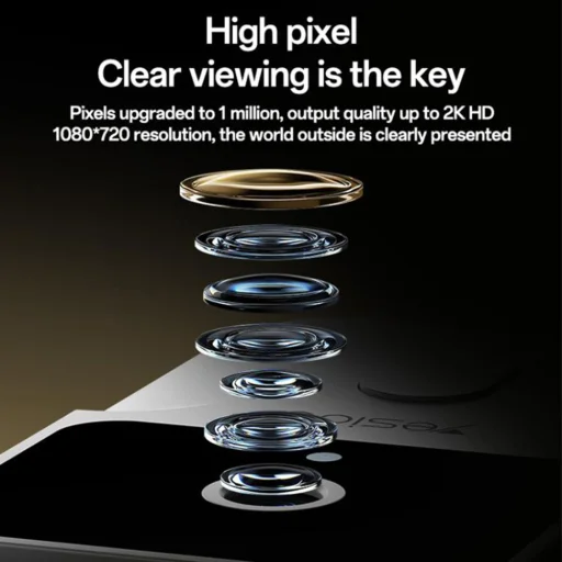 Vezeték nélküli videó kaputelefon Yesido - (KM27) - 2.4G, 2K HD 1080720px, 1000mAh, 4.3" TFT Képernyő - Fehér - 6