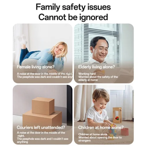 Vezeték nélküli videó kaputelefon Yesido - (KM27) - 2.4G, 2K HD 1080720px, 1000mAh, 4.3" TFT Képernyő - Fehér - 14