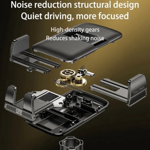 Yesido 4in1 (C274) - Pohártartó, Telefon Tartó és Apróságok Tároló, 720°-ban Állítható Szög, 4.7-7.2" - Fekete - 11