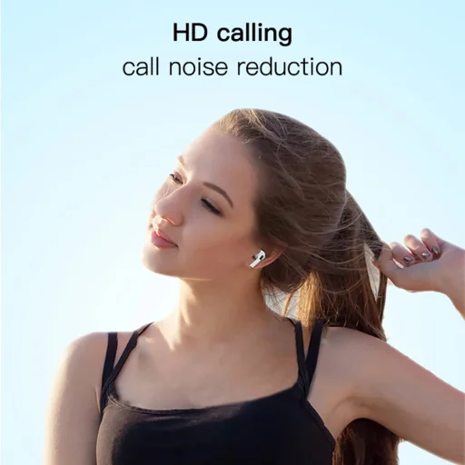 Yesido - Wireless Fülhallgató (TWS17) - Bluetooth V5.1-gyel, félig fülbe helyezhető kialakítással, 200mAh, Type-C - Fehér - 6