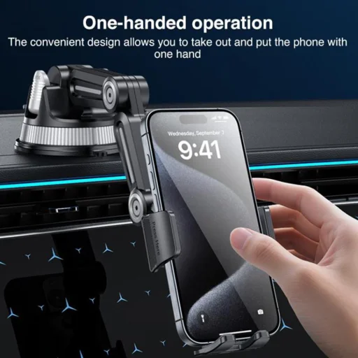 Yesido - Telefon tartó (C275) - Műszerfalra, 1260 fokos teljes körű állítható kialakítás, 4.7-7.2" Telefon - Fekete - 11