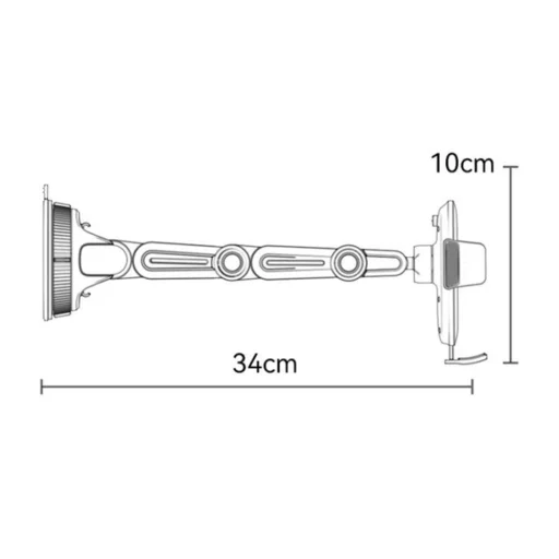Yesido - Telefon tartó (C275) - Műszerfalra, 1260 fokos teljes körű állítható kialakítás, 4.7-7.2" Telefon - Fekete - 12