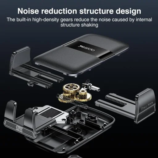 Yesido - Telefon tartó (C275) - Műszerfalra, 1260 fokos teljes körű állítható kialakítás, 4.7-7.2" Telefon - Fekete - 3