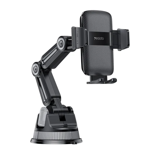 Yesido - Telefon tartó (C275) - Műszerfalra, 1260 fokos teljes körű állítható kialakítás, 4.7-7.2" Telefon - Fekete - 1