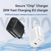 Wall Charger (YC57) Yesido - Type-C, PD20W, Tűzálló PC - Fehér thumbnail