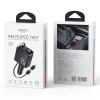 Yesido - 4 az 1-ben autós töltő (Y71) - Type-C visszahúzható kábellel + Lightning adapter, Kétportos USB-A + Type-C, 125W, LED kijelző - Fekete thumbnail