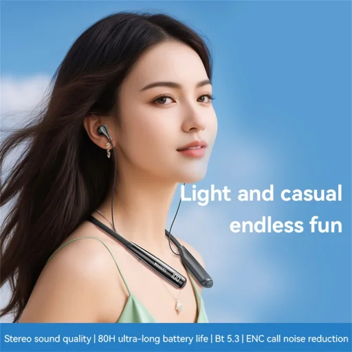 Yesido YSP22 Wireless fülhallgató - mágneses, nyakpánt kialakítás, Bluetooth V5.3, 500mAh, Type-C - fekete - 3