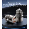 Mini Autós Töltő Yesido (Y69) - Kettős Port Type-C, PD30W, Alumínium Ötvözet, Gyors Töltés - Fekete thumbnail