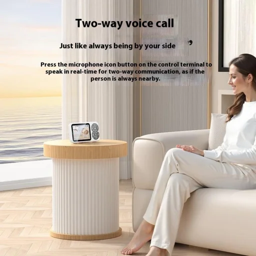 Yesido - Babamonitor (KM26) - 3,5 hüvelykes LCD kijelző, Éjjellátó, 2.4G Vezeték nélküli kamera - Fehér - 8