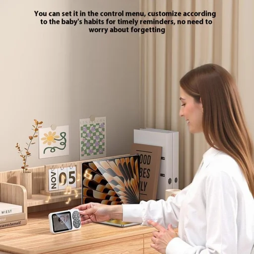 Yesido - Babamonitor (KM26) - 3,5 hüvelykes LCD kijelző, Éjjellátó, 2.4G Vezeték nélküli kamera - Fehér - 10