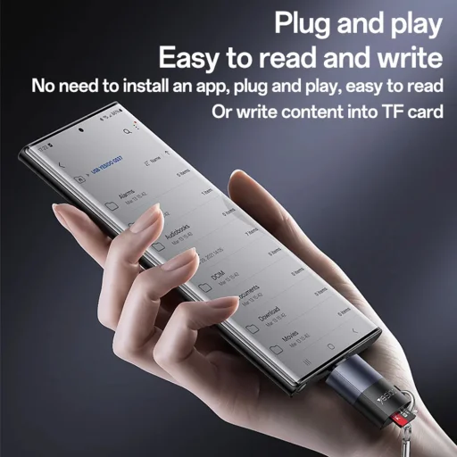 Yesido - Kártyaolvasó (GS37) - Type-C, nagysebességű, alumínium ötvözet, támogat 1TB-ot, Plug and Play, TF kártya - Fekete - 6