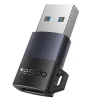 Yesido OTG Adapter (GS34) - USB3.0 férfi csatlakozó Type-C női csatlakozóhoz, 18W, alumínium ötvözet - Szürke thumbnail