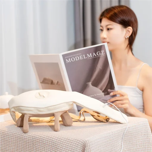 Yesido - Nyakmasszírozó (MG11) - Állítható, 3 sokoldalú masszázs mód, nyugtató hőterápia, 2400mAh - Bézs - 12