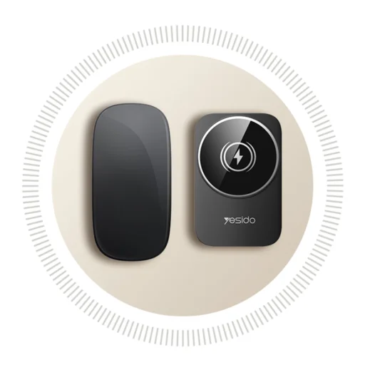 iPhone, Apple Watch, AirPods Fekete Yesido - Wireless Charging Station 3in1 (DS27), Mágneses, Összecsukható, Tartó, 15W - 4