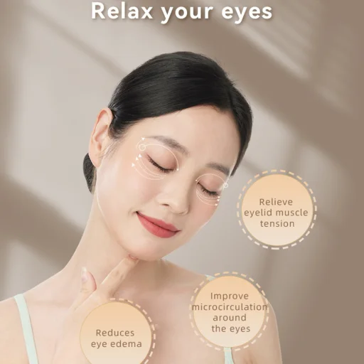 Yesido MG03 Szemmasszírozó - Alvás zenével, Intelligens hőkompresszióval, 3 szemvédelmi móddal - Fehér - 4