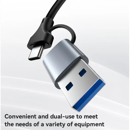 Yesido Ethernet Adapter (HB26) - USB, Type-C to RJ45, Windows, MacOS, Linux, 1000Mbps - Szürke - 4