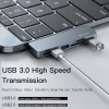 Yesido - Docking Station 4 az 1-ben (HB10) - 2x Type-C 3x USB, USB-C, SD/TF, 6 az 1-ben elosztó, Gyors töltés, 96W, 5Gbps - Szürke thumbnail