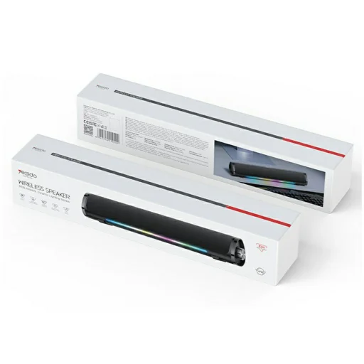 Yesido Vezeték nélküli hangszóró (YSW27) - Bluetooth 5.3, Audio System hang erősítő, RGB fények, TF, AUX, USB, 1200mAh - Fekete - 11