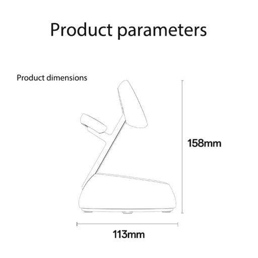 iPhone, Apple Watch, AirPods Fehér Yesido Wireless Charging Station 3in1 (DS31) - Mágneses Tartó, RGB világítás, 15W - 10