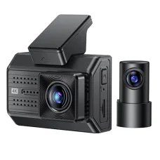 Yesido - Dual Dash Camera (KM15) - 2" IPS kijelző, Elülső + Hátsó Kettős Felvétel, G-Sensor, Akár 256GB Tárhely - Fekete