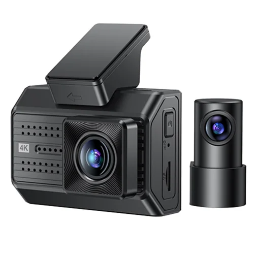 Yesido - Dual Dash Camera (KM15) - 2" IPS kijelző, Elülső + Hátsó Kettős Felvétel, G-Sensor, Akár 256GB Tárhely - Fekete - 1