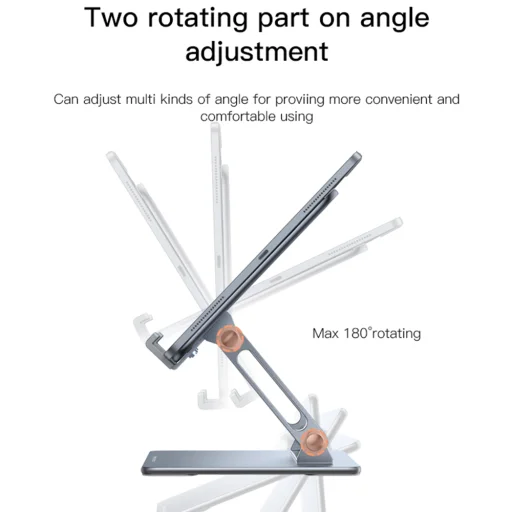 Telefon, Tablet 4.5 - 13" ezüst Yesido - Desk Holder (C185) - összecsukható kialakítás, csúszásmentes szilikon. - 5