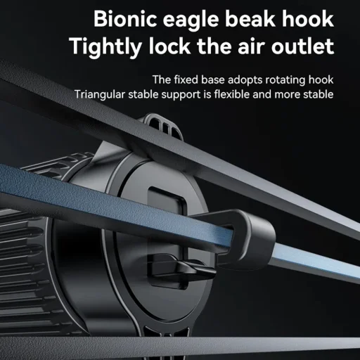 Autós Tartó Yesido - (C252) - Mágneses, Légbeömlőre, 360°, Barb Rögzítő, Széleskörűen Kompatibilis - Fekete - 3