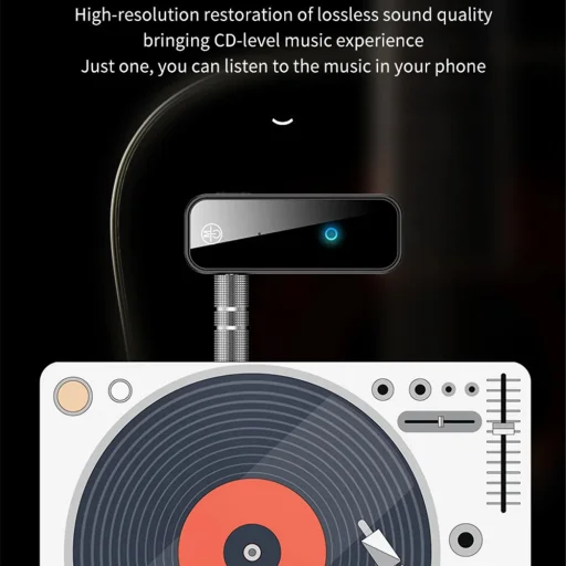 Yesido - Audio Adapter Bluetooth (YAU25) - 3.5mm Aux Jack - Fekete - 2