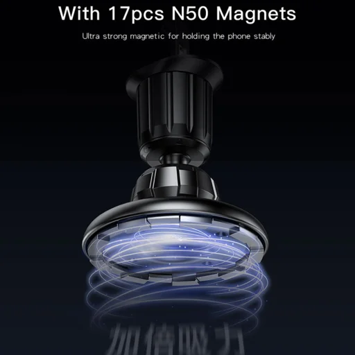 Autós tartó Yesido C156 Mágneses rögzítő szellőzőrácsra - Fekete - 5