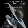 Yesido Autós tartó (C179) műszerfalra, Csillag gyűrű mágneses kialakítás, 360 fokos, 15W, cinkötvözet - Fekete thumbnail