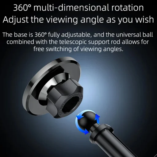 Yesido Autós tartó (C179) műszerfalra, Csillag gyűrű mágneses kialakítás, 360 fokos, 15W, cinkötvözet - Fekete - 5