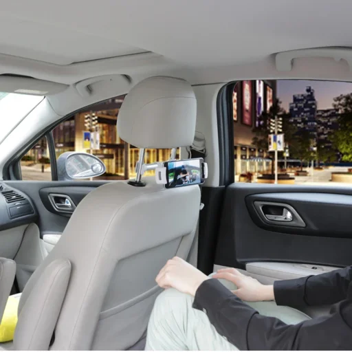 Yesido Autós tartó hátsó üléshez, szilikon klip, 360°, 4-10 hüvelyk méretű eszközökhöz - Fekete - 3