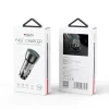Yesido - Autós töltő (Y49) - USB-A, Type-C, LED fényhatás, Gyors töltés, 30W - Szürke thumbnail