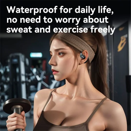 Yesido - Vezeték nélküli fülhallgatók (YSP19 WH) - Bluetooth V5.4, Nyitott fül kialakítás, 400mAh, Type-C, 30 óra működési idő - Fehér - 7