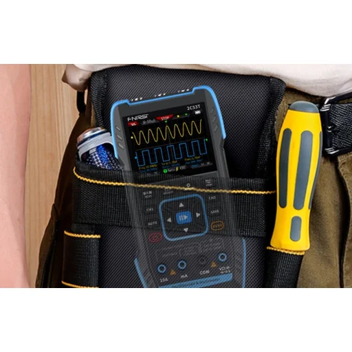 FNIRSI 2C53T hordozható 3 az 1-ben oszcilloszkóp multiméter jelgenerátor - 2
