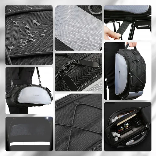 Wozinsky Kerékpár Táska Vállpánttal 13L Fekete - 2