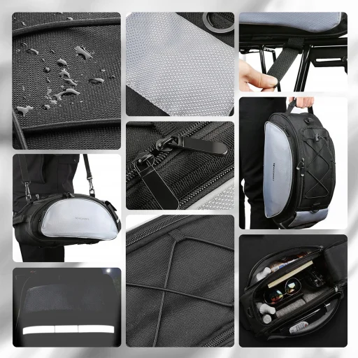 Wozinsky Kerékpár Táska Vállpánttal 13L Fekete - 24